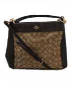 COACHコーチ）の古着「2WAYバッグ」｜ベージュ×ブラウン