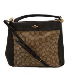 COACH（コーチ）の古着「2WAYバッグ」｜ベージュ×ブラウン