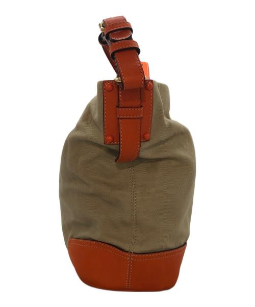 LOEWE（ロエベ）LOEWE (ロエベ) アナグラムキャンバスバッグ ベージュ×オレンジの古着・服飾アイテム