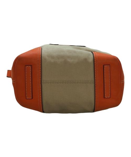 LOEWE（ロエベ）LOEWE (ロエベ) アナグラムキャンバスバッグ ベージュ×オレンジの古着・服飾アイテム