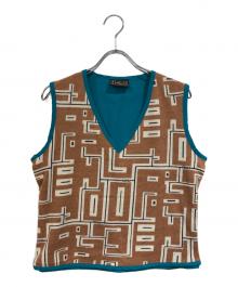 FENDI（フェンディ）の古着「ベスト」｜ブラウン×ブルー