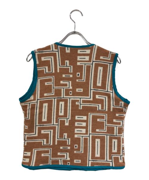 FENDI（フェンディ）FENDI (フェンディ) ベスト ブラウン×ブルー サイズ:42の古着・服飾アイテム