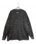 A BATHING APE (ア ベイシング エイプ) SOLID CAMO ONE POINT RELAXED FIT STRIPE LS TEE ブラック サイズ:SIZE M：10000円