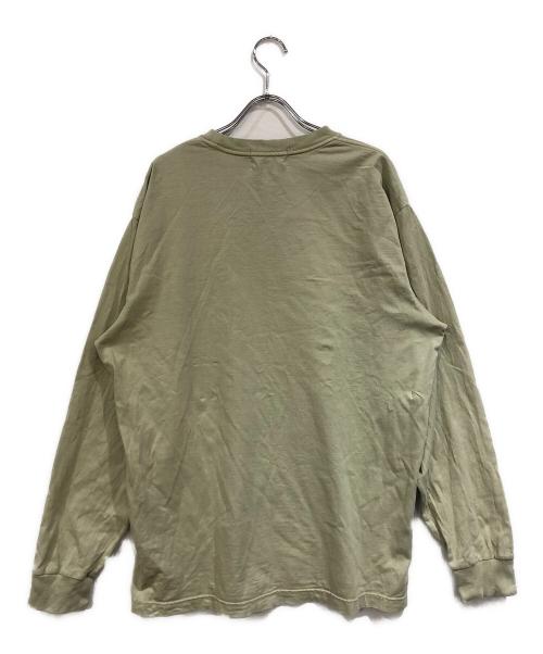 A BATHING APE（ア ベイシング エイプ）A BATHING APE (ア ベイシング エイプ) GARMENT DYE COLLEGE RELAXED FIT LS TEE グリーン サイズ:SIZE Mの古着・服飾アイテム