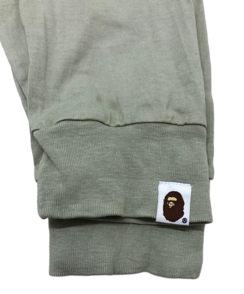 A BATHING APE（ア ベイシング エイプ）A BATHING APE (ア ベイシング エイプ) GARMENT DYE COLLEGE RELAXED FIT LS TEE グリーン サイズ:SIZE Mの古着・服飾アイテム