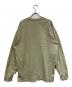 A BATHING APE (ア ベイシング エイプ) GARMENT DYE COLLEGE RELAXED FIT LS TEE グリーン サイズ:SIZE M：15000円
