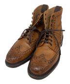 JOSEPH CHEANEYジョセフチーニー）の古着「Tweed C ブローグカントリーブーツ」｜ブラウン