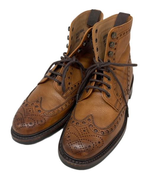 JOSEPH CHEANEY（ジョセフチーニー）Joseph Cheaney (ジョセフチーニー) Tweed C ブローグカントリーブーツ ブラウン サイズ:SIZE 7の古着・服飾アイテム