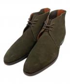 Crockett & Jonesクロケット＆ジョーンズ）の古着「CHERTSEY スエード チャッカブーツ」｜カーキ