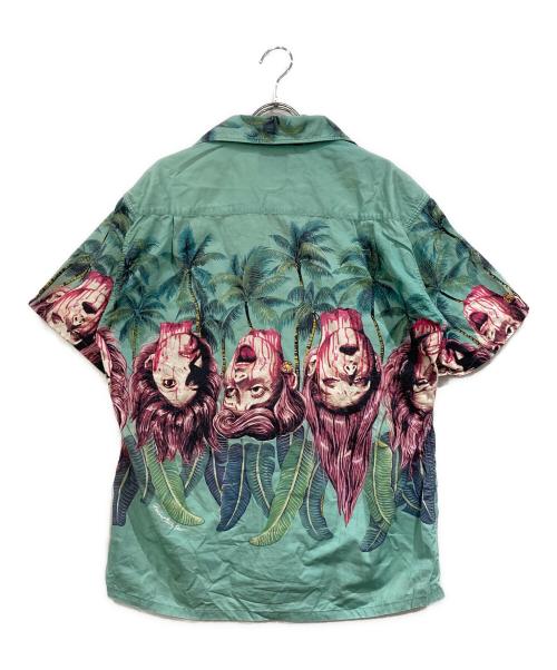EROSTIKA（エロスティカ）EROSTIKA (エロスティカ) SEVERED LADY HEAD HAWAIIAN SHIRT グリーン サイズ:SIZE Mの古着・服飾アイテム