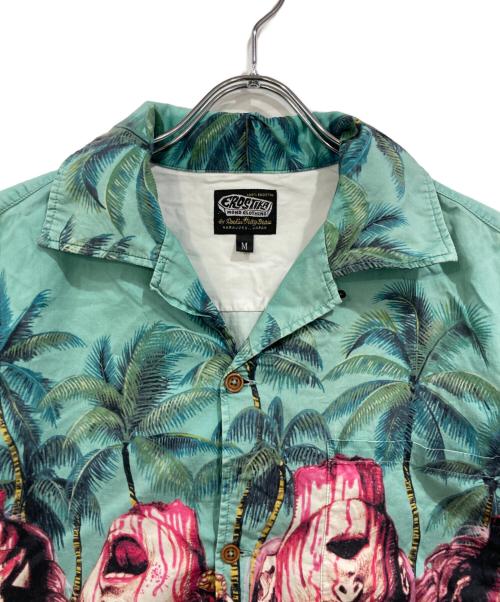 EROSTIKA（エロスティカ）EROSTIKA (エロスティカ) SEVERED LADY HEAD HAWAIIAN SHIRT グリーン サイズ:SIZE Mの古着・服飾アイテム