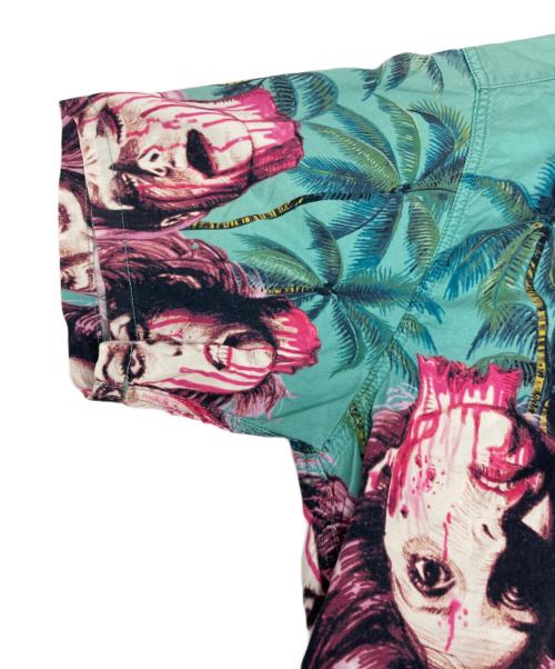 EROSTIKA（エロスティカ）EROSTIKA (エロスティカ) SEVERED LADY HEAD HAWAIIAN SHIRT グリーン サイズ:SIZE Mの古着・服飾アイテム