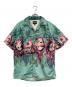EROSTIKA（エロスティカ）の古着「SEVERED LADY HEAD HAWAIIAN SHIRT」｜グリーン