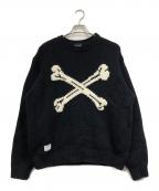 Schottショット）の古着「CROSS BONE KNIT」｜ブラック