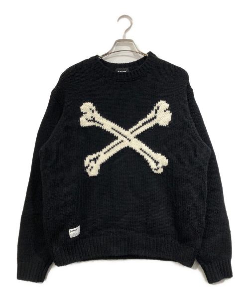 Schott（ショット）Schott (ショット) CROSS BONE KNIT ブラック サイズ:SIZE Lの古着・服飾アイテム