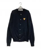 PLAY COMME des GARCONSプレイコムデギャルソン）の古着「Round Neck Cardigan」｜ブラック