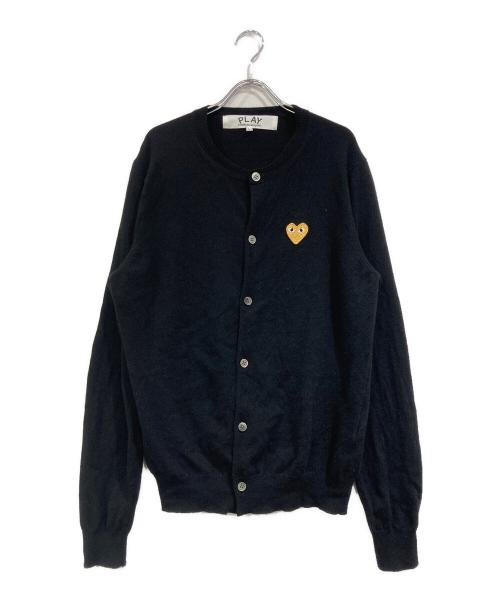 PLAY COMME des GARCONS（プレイコムデギャルソン）PLAY COMME des GARCONS (プレイコムデギャルソン) Round Neck Cardigan ブラック サイズ:SIZE Lの古着・服飾アイテム