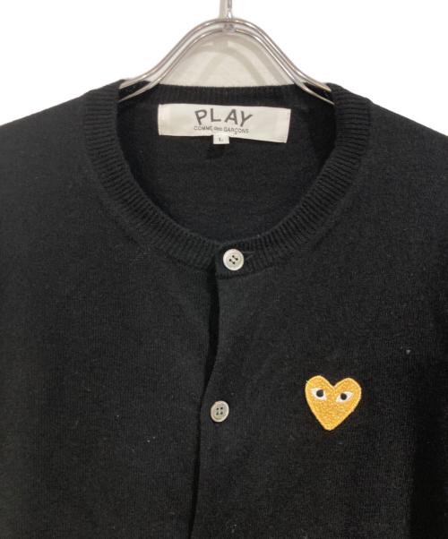 PLAY COMME des GARCONS（プレイコムデギャルソン）PLAY COMME des GARCONS (プレイコムデギャルソン) Round Neck Cardigan ブラック サイズ:SIZE Lの古着・服飾アイテム