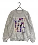 HERALBONYヘラルボニー）の古着「レギュラーフィットクループルオーバー「みつけて」」｜グレー