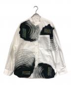 HERALBONYヘラルボニー）の古着「バンドカラーシャツ「タイトル不明」」｜ホワイト