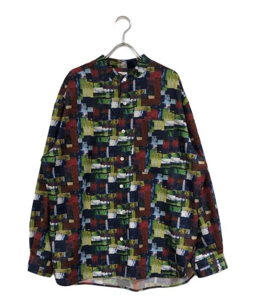 HERALBONY（ヘラルボニー）HERALBONY (ヘラルボニー) バンドカラーシャツ「My world」 マルチカラー サイズ:SIZE Lの古着・服飾アイテム
