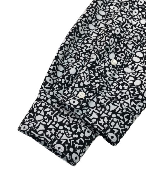 HERALBONY（ヘラルボニー）HERALBONY (ヘラルボニー) レギュラーカラーシャツ「かえでのチョキチョキ」 ブラック×ホワイト サイズ:SIZE Lの古着・服飾アイテム