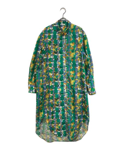HERALBONY（ヘラルボニー）HERALBONY (ヘラルボニー) シャツワンピース「タイトル不明」 グリーン サイズ:SIZE Freeの古着・服飾アイテム