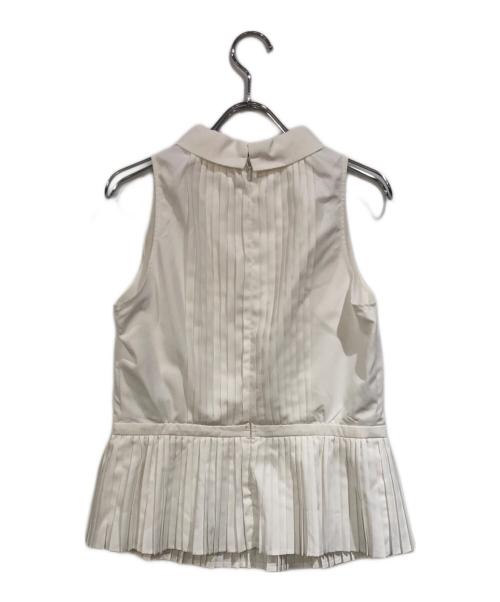 HER LIP TO（ハーリップトゥ）Her lip to (ハーリップトゥ) Manon Pleated Peplum Top ホワイト サイズ:SIZE Sの古着・服飾アイテム
