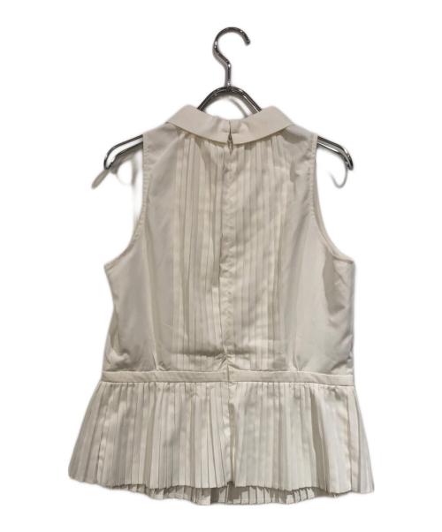 HER LIP TO（ハーリップトゥ）Her lip to (ハーリップトゥ) Manon Pleated Peplum Top ホワイト サイズ:SIZE Mの古着・服飾アイテム