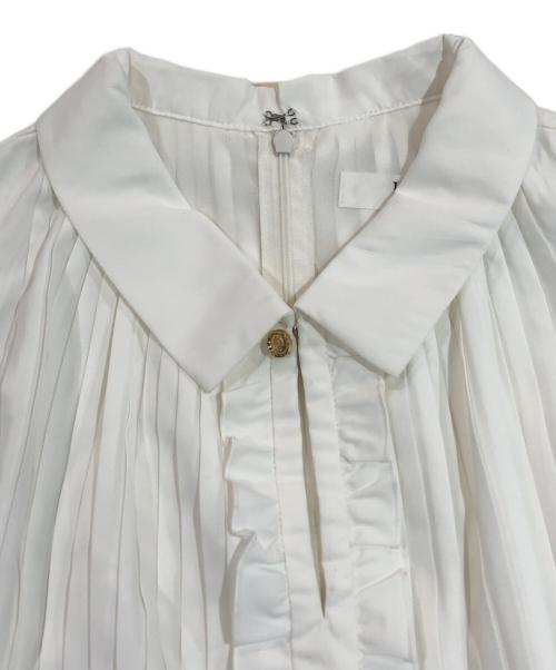 HER LIP TO（ハーリップトゥ）Her lip to (ハーリップトゥ) Manon Pleated Peplum Top ホワイト サイズ:SIZE Mの古着・服飾アイテム