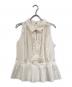 Her lip to（ハーリップトゥ）の古着「Manon Pleated Peplum Top」｜ホワイト