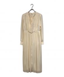HER LIP TO（ハーリップトゥ）の古着「Viola Bow Pleated Dress」｜アイボリー