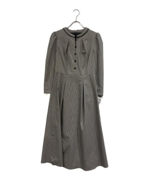 HER LIP TO（ハーリップトゥ）Her lip to (ハーリップトゥ) Classic Monochrome Check Midi Dress グレー サイズ:SIZE Sの古着・服飾アイテム