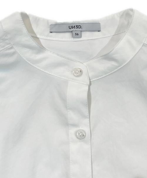 UN3D.（アンスリード）UN3D. (アンスリード) W TRIANGLE TUCK SH ホワイト サイズ:SIZE 36の古着・服飾アイテム