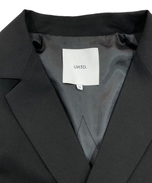 UN3D.（アンスリード）UN3D. (アンスリード) W TRIANGLE TUCK JK ブラック サイズ:SIZE 36の古着・服飾アイテム