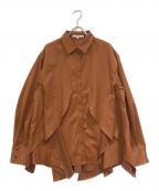 UN3D.アンスリード）の古着「WAVE RAFFLE SHIRT」｜ブラウン
