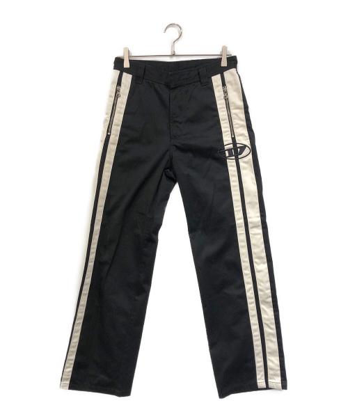 DIESEL（ディーゼル）DIESEL (ディーゼル) サイドラインパンツ ブラック サイズ:SIZE 46の古着・服飾アイテム