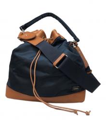 PORTER（ポーター）の古着「DRAWSTRING BAG(L)」｜ネイビー