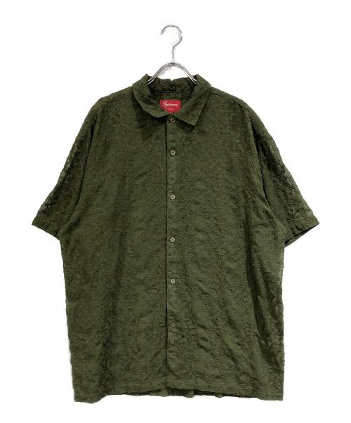 SUPREME（シュプリーム）Supreme (シュプリーム) Chainstitch Chiffon S/S Shirt グリーン サイズ:-の古着・服飾アイテム