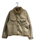 N.HOOLYWOODエヌ ハリウッド）の古着「Fake Mouton Blouson」｜ベージュ