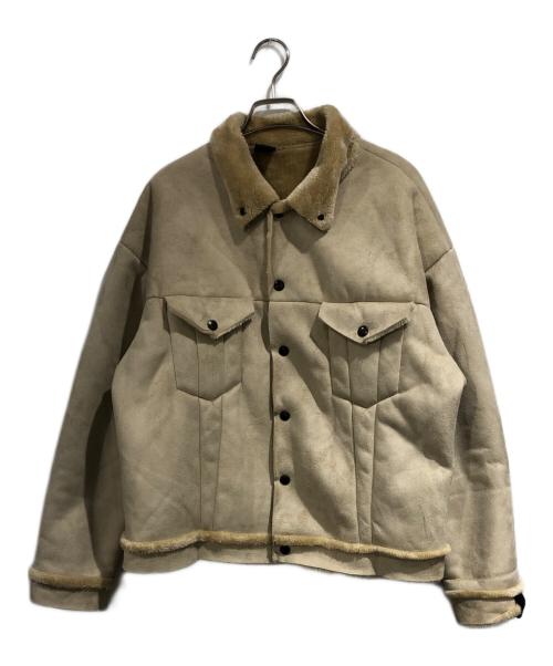 N.HOOLYWOOD（エヌ ハリウッド）N.HOOLYWOOD (エヌ ハリウッド) Fake Mouton Blouson ベージュ サイズ:SIZE 36の古着・服飾アイテム