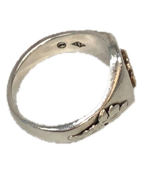 WAKAN SILVER SMITH（ワカンシルバースミス）WAKAN SILVER SMITH (ワカンシルバースミス) R-089 Oval signet ring olive (K10 eagle) サイズ:18号の古着・服飾アイテム