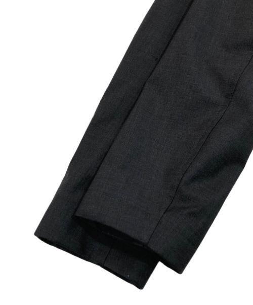 DIOR HOMME（ディオール オム）DIOR HOMME (ディオール オム) レザートリムウールブルゾン グレー サイズ:SIZE 44の古着・服飾アイテム