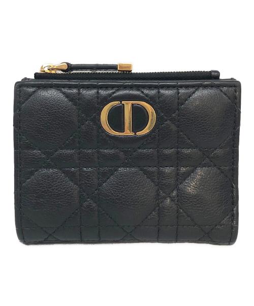 Christian Dior（クリスチャン ディオール）Christian Dior (クリスチャン ディオール) カナージュダリアウォレット ブラックの古着・服飾アイテム