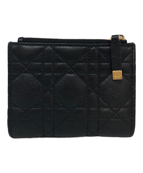 Christian Dior（クリスチャン ディオール）Christian Dior (クリスチャン ディオール) カナージュダリアウォレット ブラックの古着・服飾アイテム