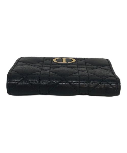 Christian Dior（クリスチャン ディオール）Christian Dior (クリスチャン ディオール) カナージュダリアウォレット ブラックの古着・服飾アイテム