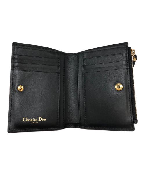Christian Dior（クリスチャン ディオール）Christian Dior (クリスチャン ディオール) カナージュダリアウォレット ブラックの古着・服飾アイテム