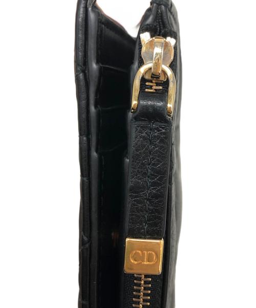 Christian Dior（クリスチャン ディオール）Christian Dior (クリスチャン ディオール) カナージュダリアウォレット ブラックの古着・服飾アイテム