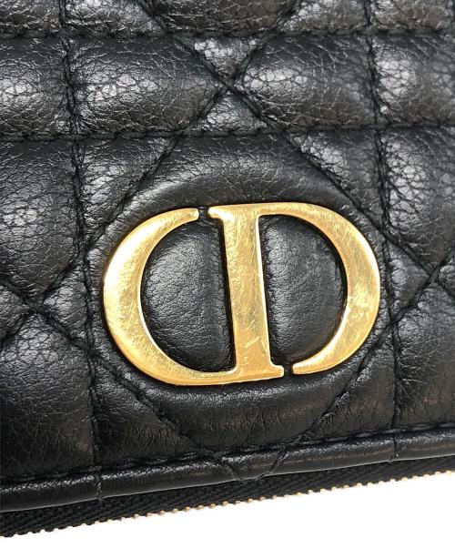 Christian Dior（クリスチャン ディオール）Christian Dior (クリスチャン ディオール) カナージュダリアウォレット ブラックの古着・服飾アイテム