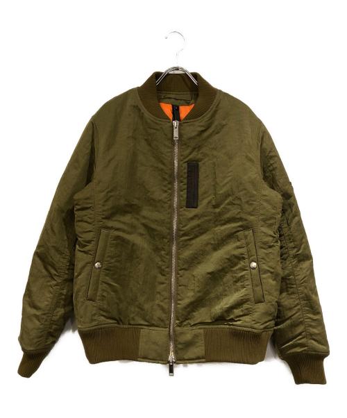 wjk（ダブルジェイケー）wjk (ダブルジェイケー) shrink MA-1ジャケット カーキ サイズ:SIZE Mの古着・服飾アイテム